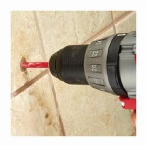 Milwaukee® Diamond Plus™ 49-56-0505 1-Piece Continuous Grit Edge Diamond Hole Saw, 1/4 in Dia, 1/4 in D Cutting, Diamond Cutting Edge